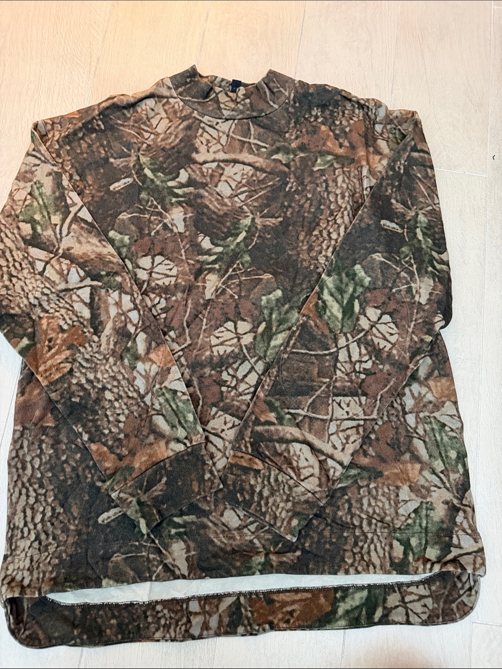 YEEZY S Camo Pattern Mock Neck  Pullover - Brown Green